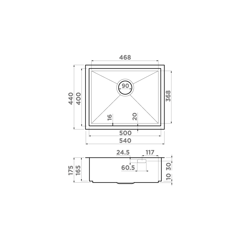 Мойка Omoikiri Kasen 54-16-INT-IN