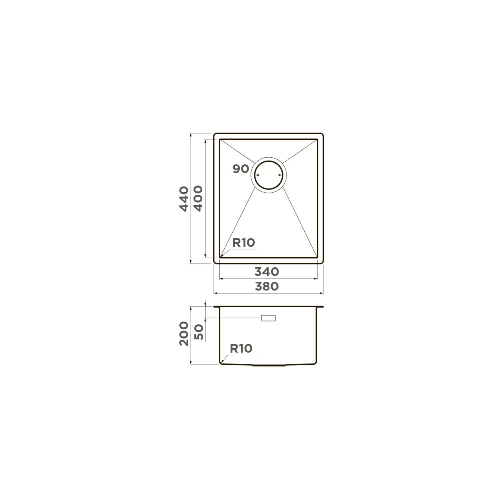 Мойка Omoikiri Taki 38-U/IF-LG