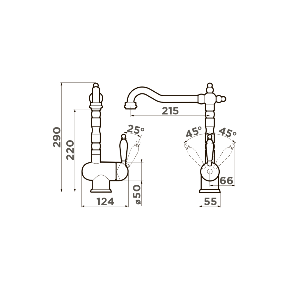 Смеситель Omoikiri Kyoto-AB-022