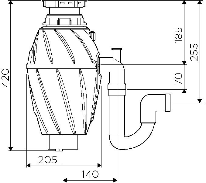 Измельчитель Omoikiri Nagare 750