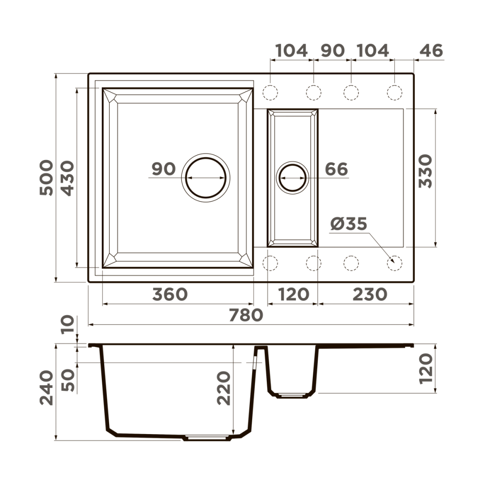 Мойка Omoikiri Sakaime 78-2-BL