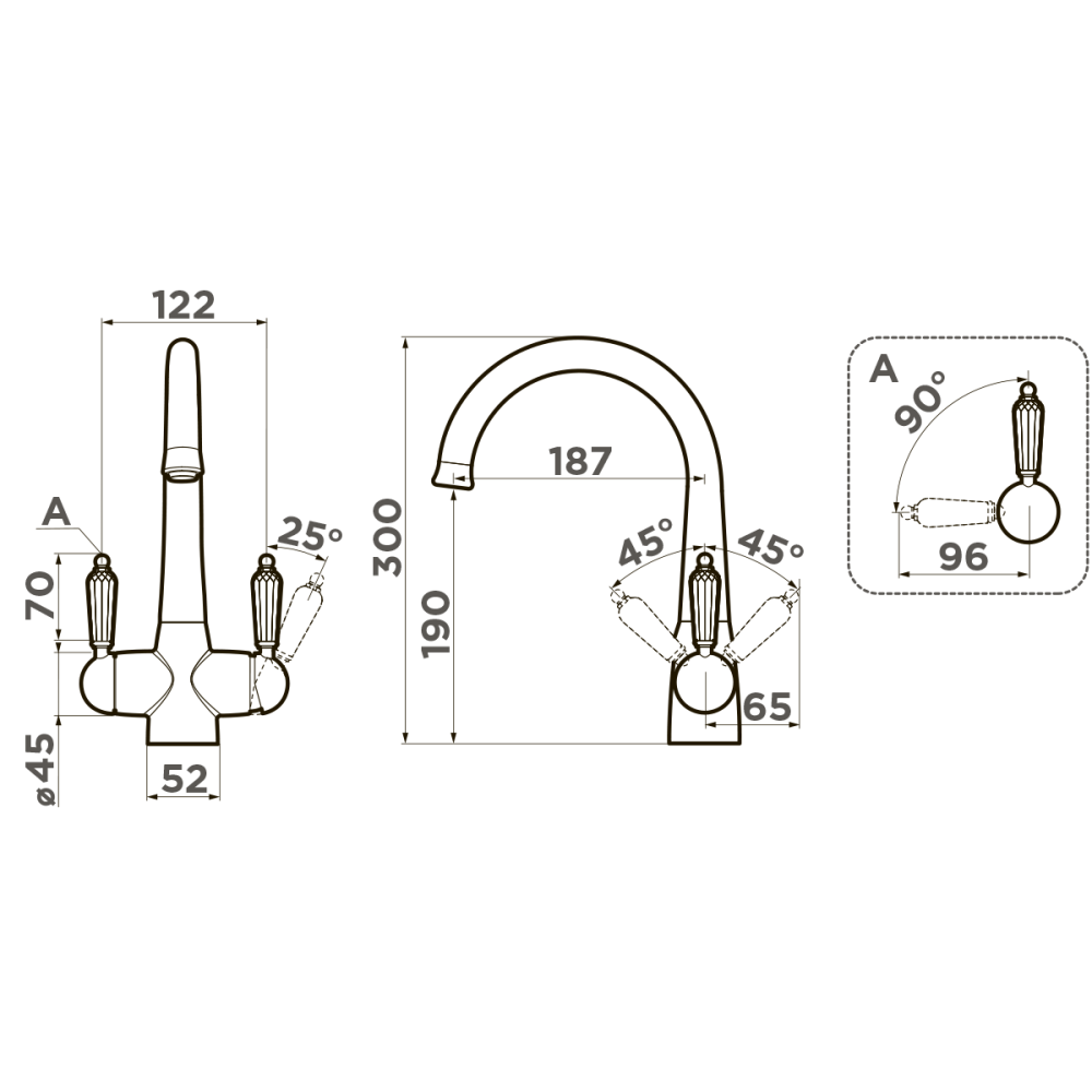 Смеситель Omoikiri Okinawa 2-SI