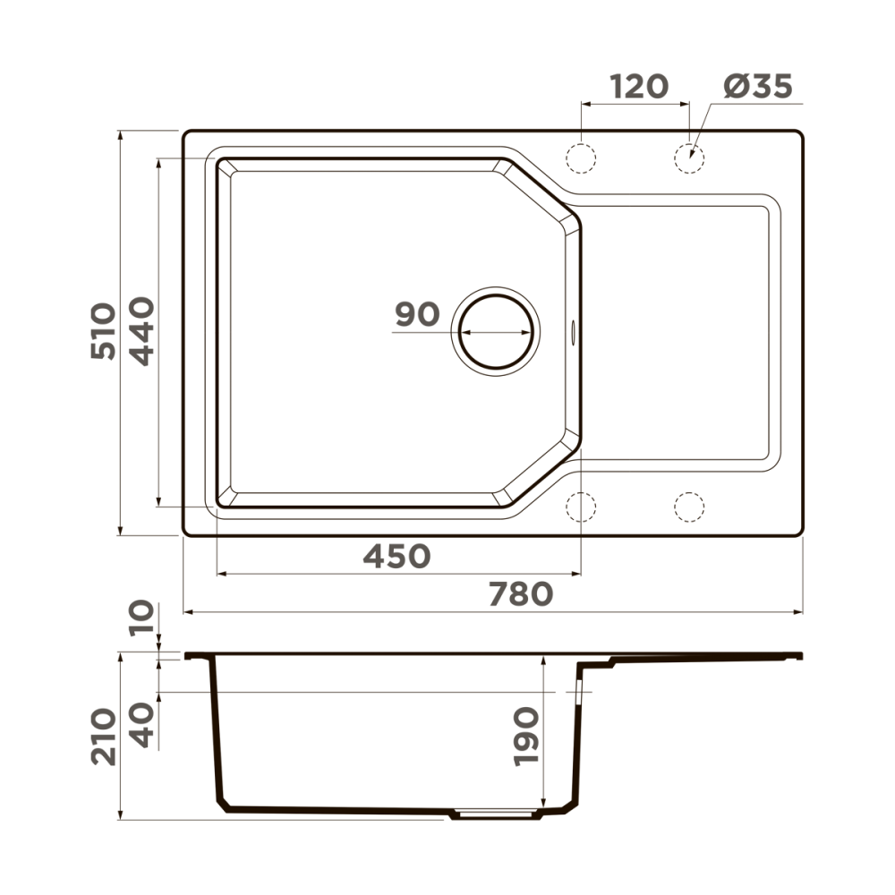 Мойка Omoikiri Yonaka 78-LB-GR