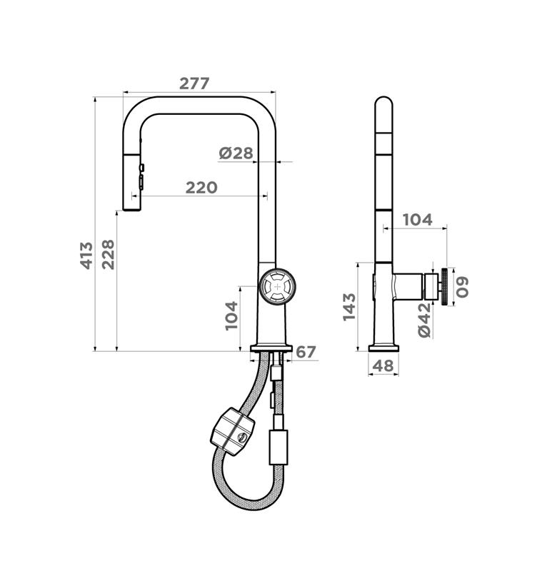 Смеситель Omoikiri Arita-SB-GB