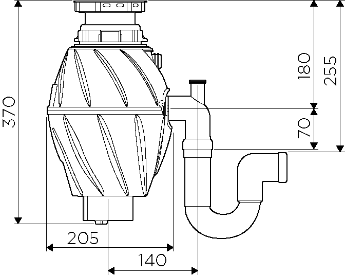 Измельчитель Omoikiri Nagare 500