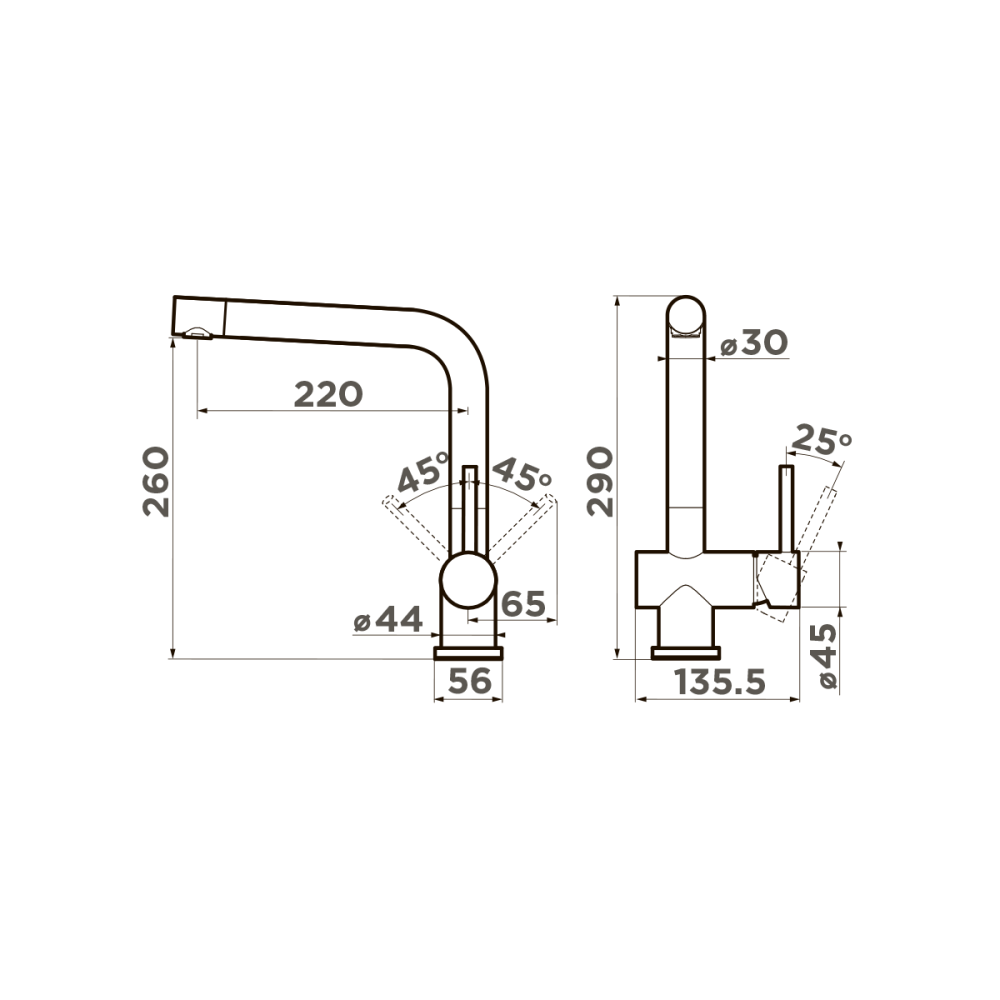 Смеситель Omoikiri Koriyama-BN