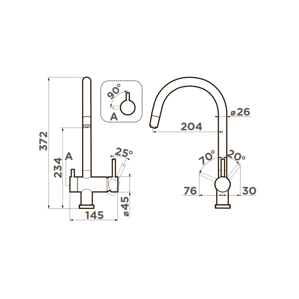 Смеситель Omoikiri Yamada-LG