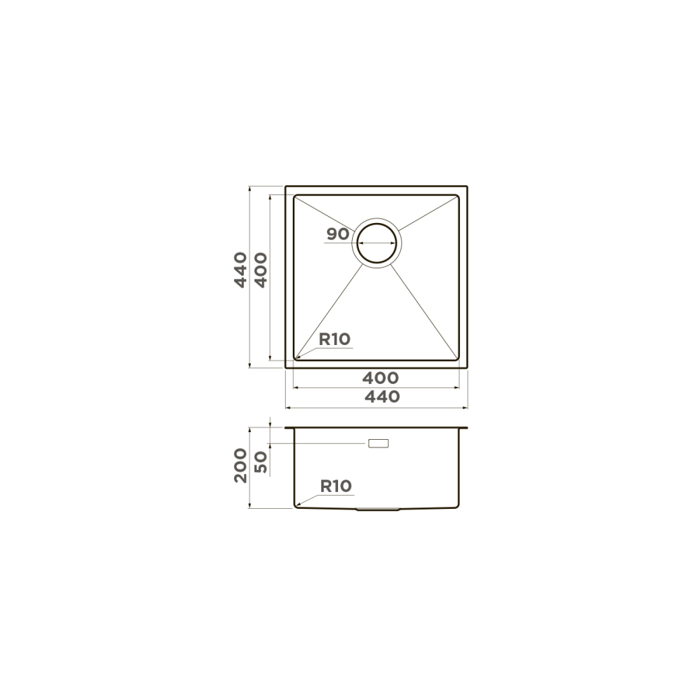 Мойка Omoikiri Taki 44-U/IF-LG