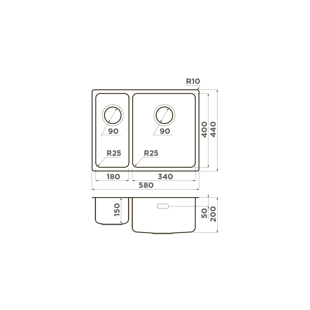 Мойка Omoikiri Tadzava 58-2-U/I-IN-R