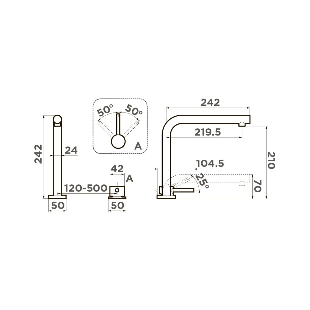 Смеситель Omoikiri Nara-BN