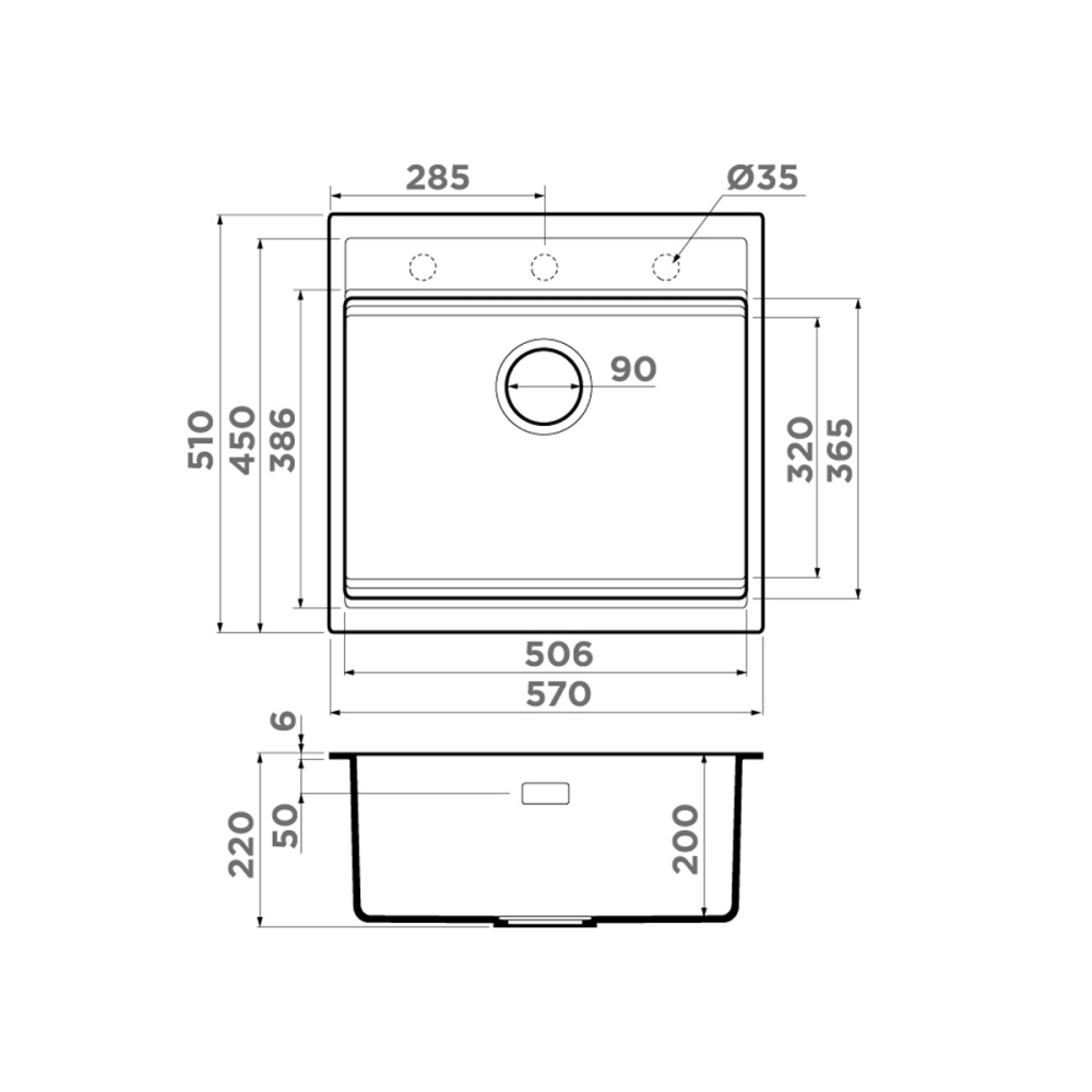 Мойка Omoikiri Kitagawa 57-GR