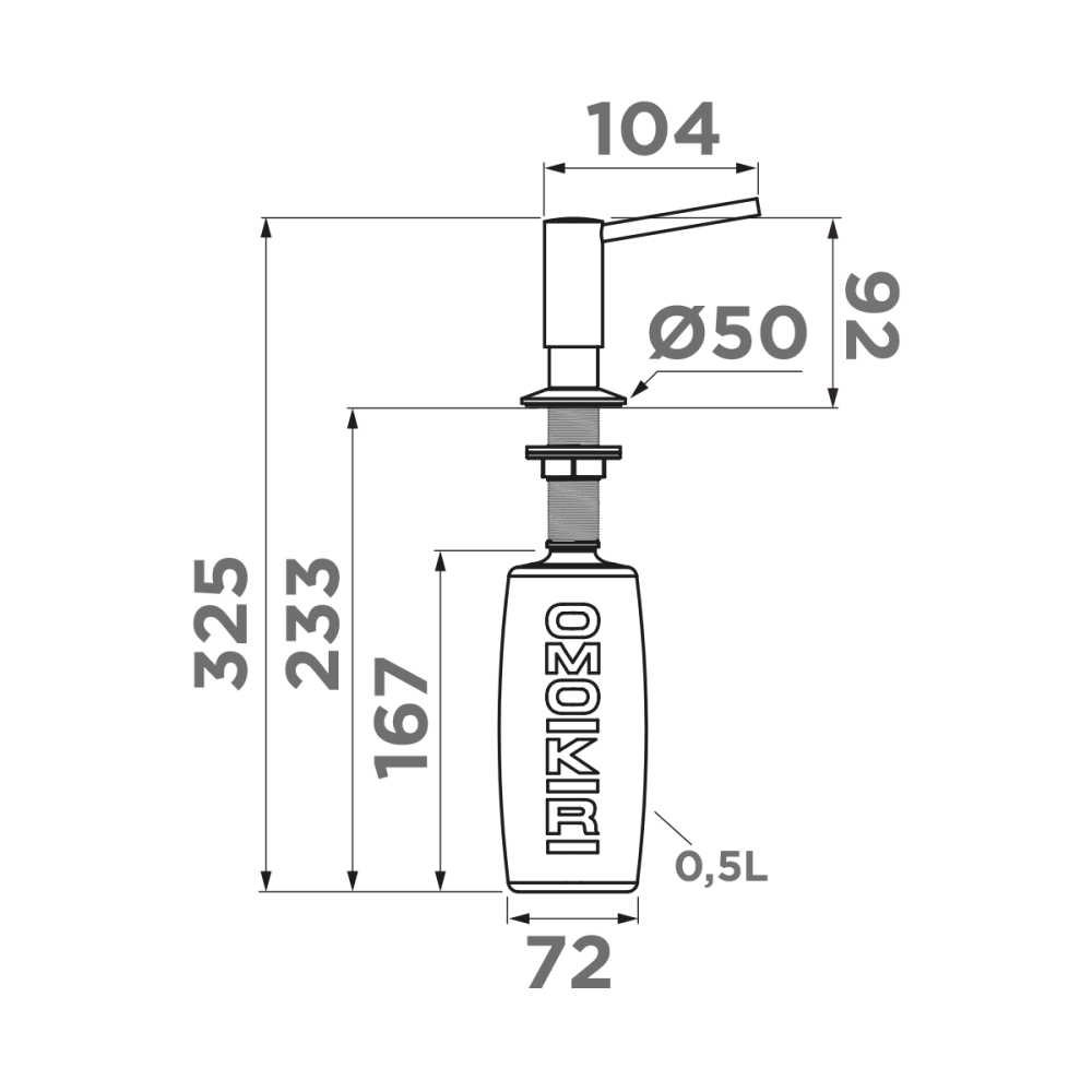 Дозатор Omoikiri OM-02-P-WH