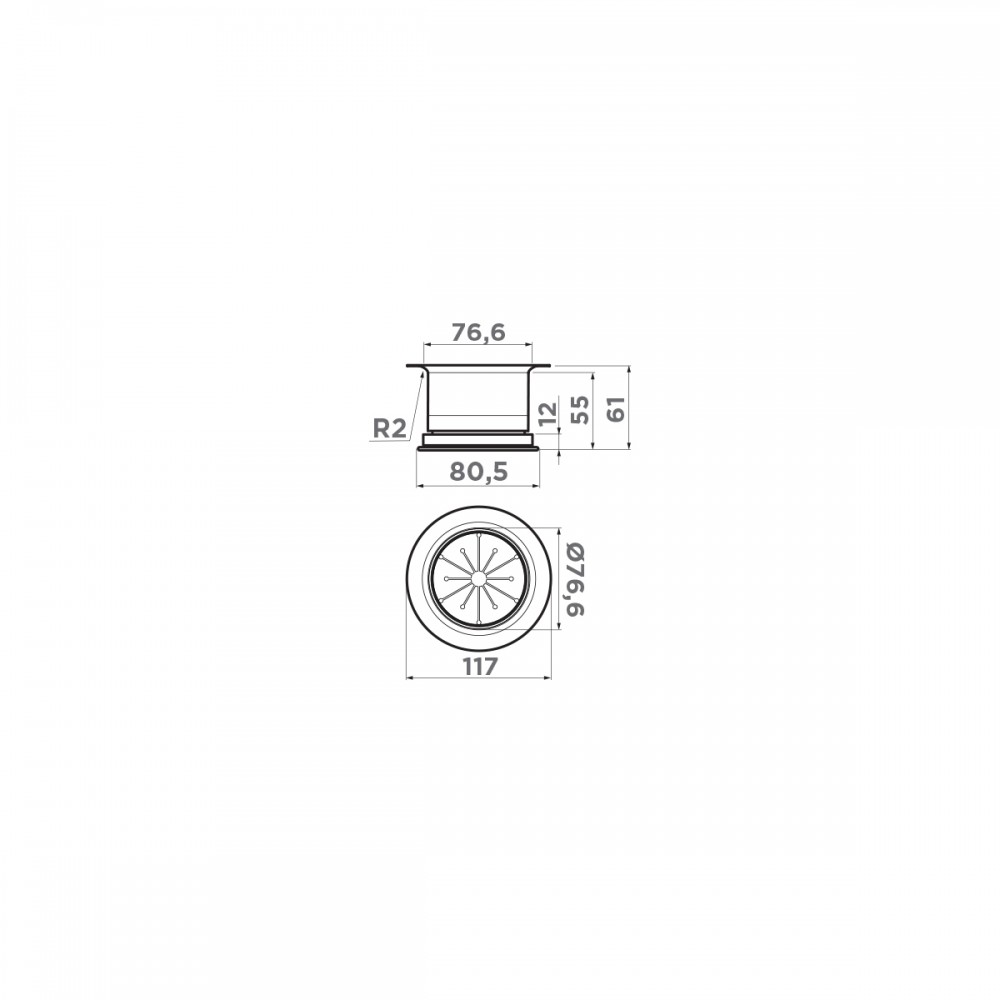 Сменная горловина для измельчителя NA-04-IN