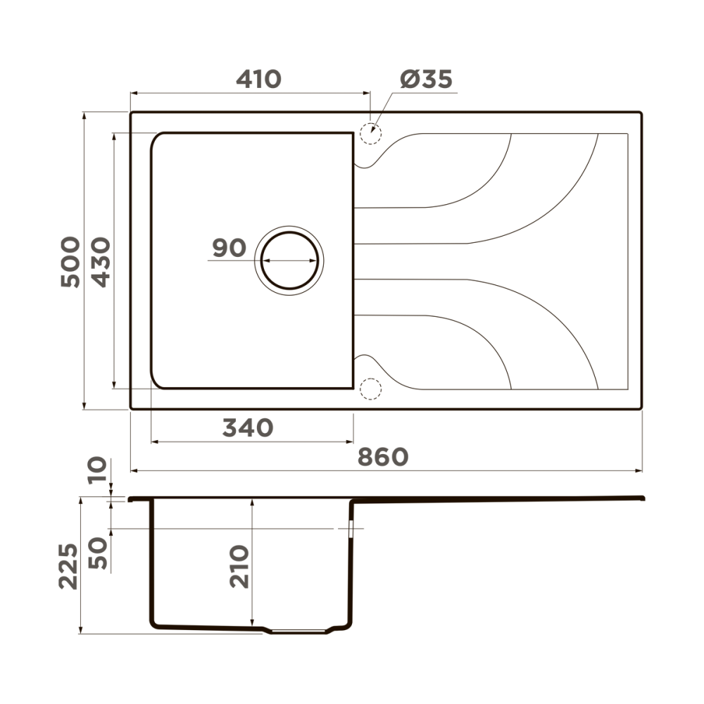 Мойка Omoikiri Yasugata 86-GR