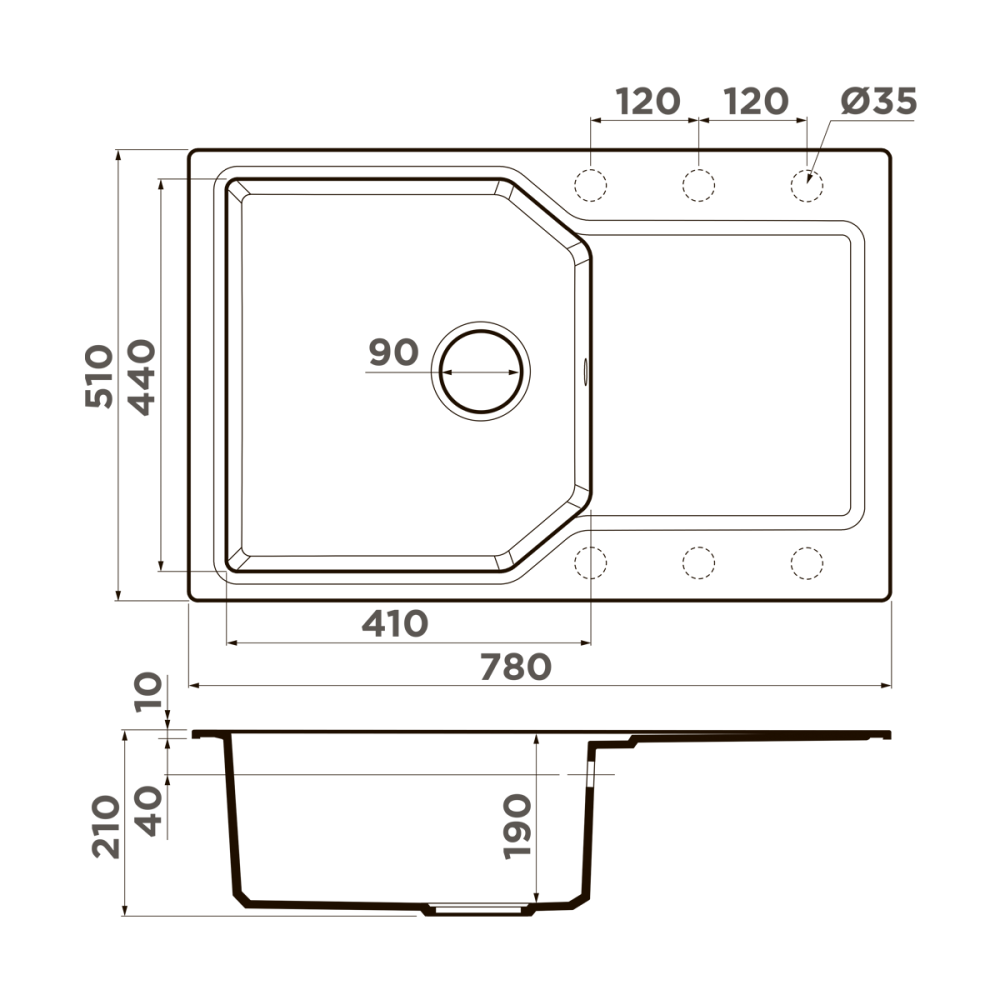 Мойка Omoikiri Yonaka 78-GR
