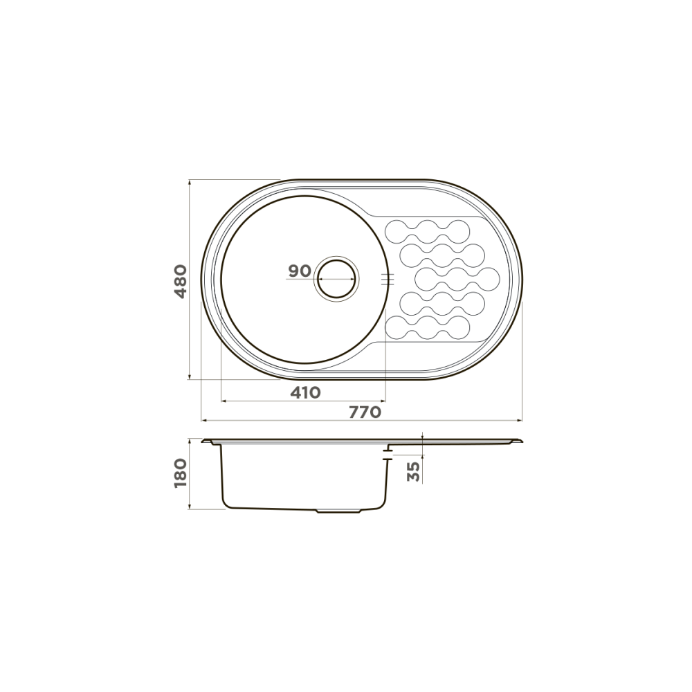 Мойка Omoikiri Kasumigaura 77-IN