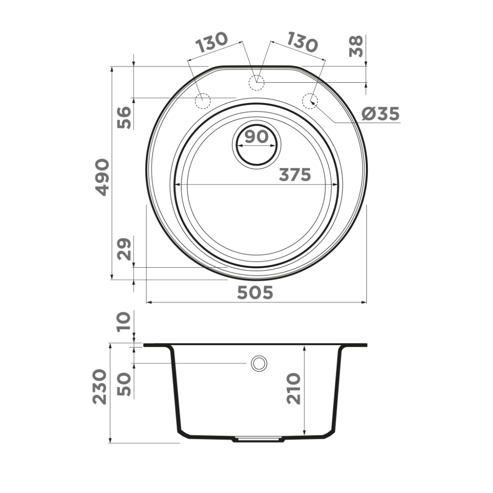 Мойка Omoikiri Miya 50-R-CH