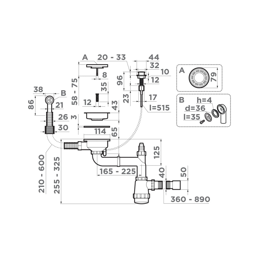 Арматура Omoikiri WK-1-R-A-IN