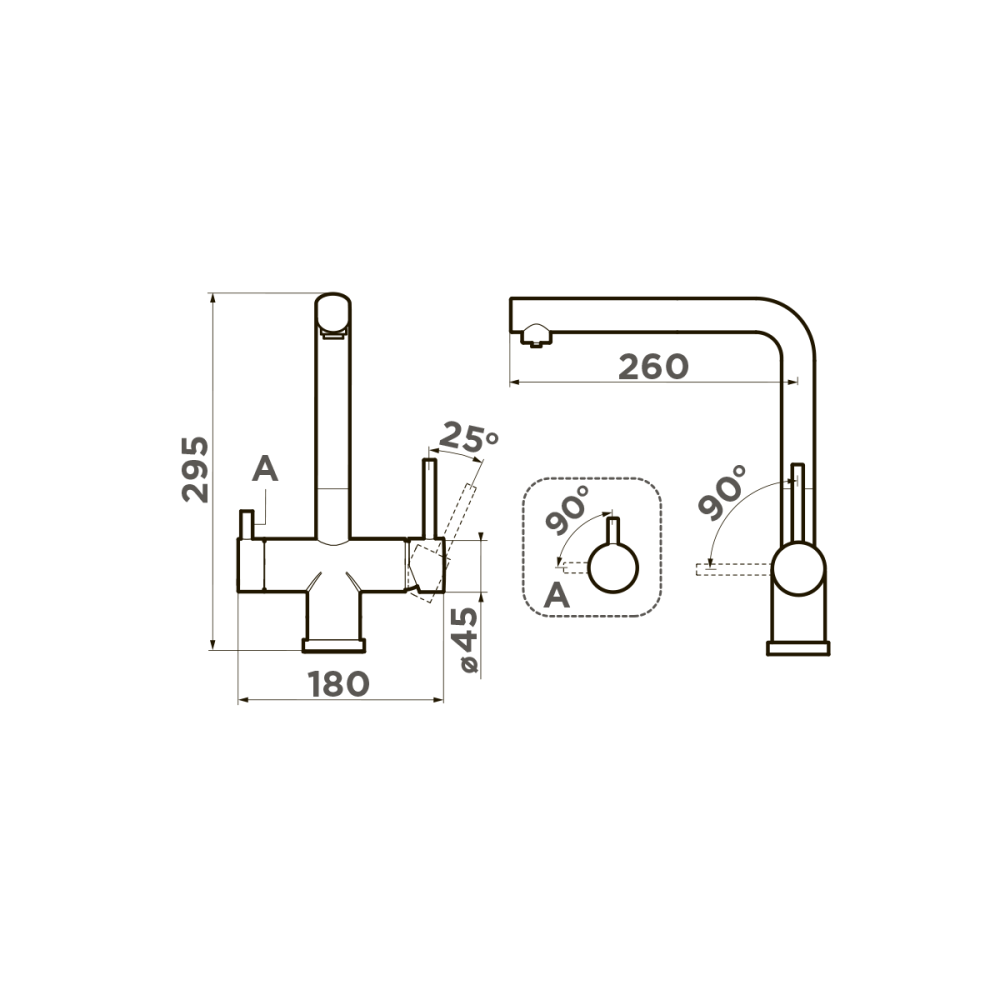 Смеситель Omoikiri Takamatsu-BN